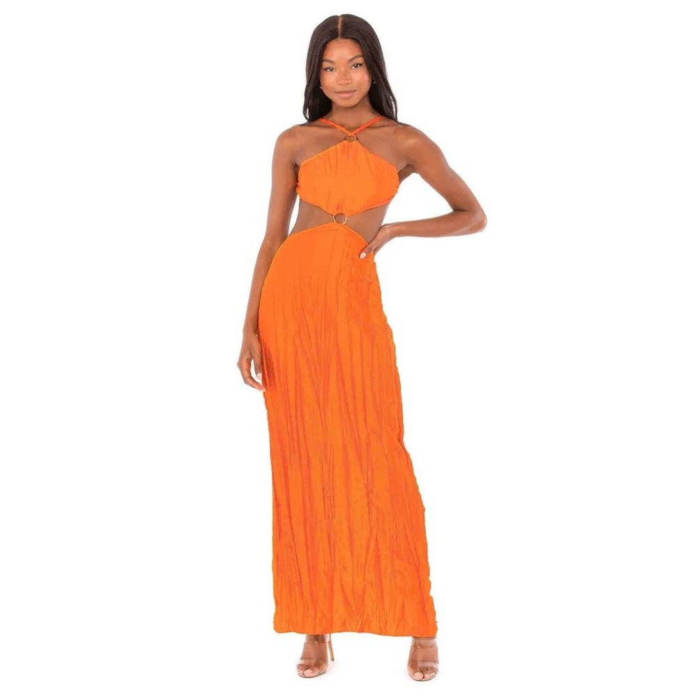 Baobab Women's Kira Maxi Dress Guarana Sleeveless Orange Size XS NWT